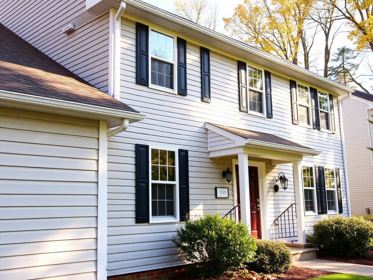 Fresh vinyl siding installation